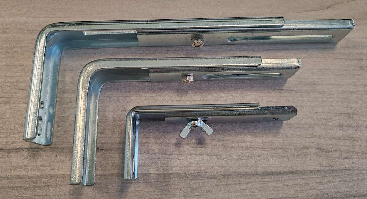 Schema des equerres MM PM GM pour store californien