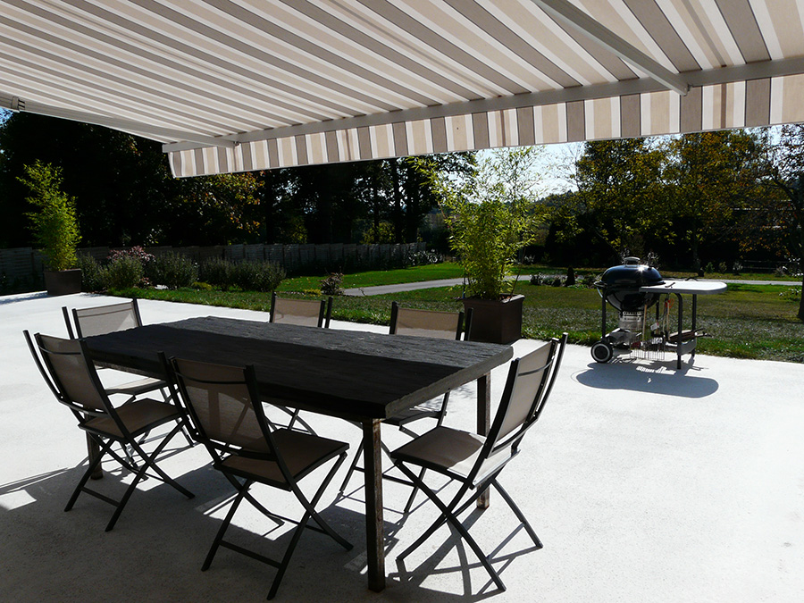 Lambrequin droit rayé