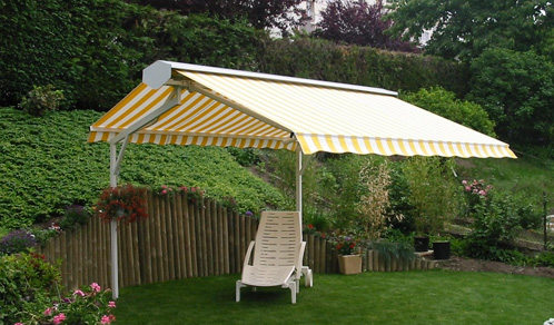 Toile de store double pente