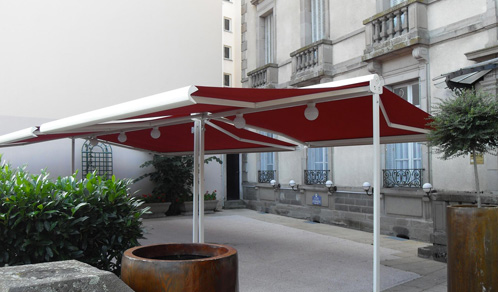 Toile de store double pente