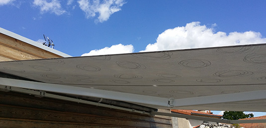 Toile de store banne avec motifPicto 