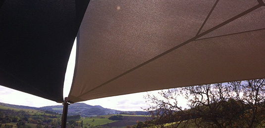 2 voiles d'ombrage grises