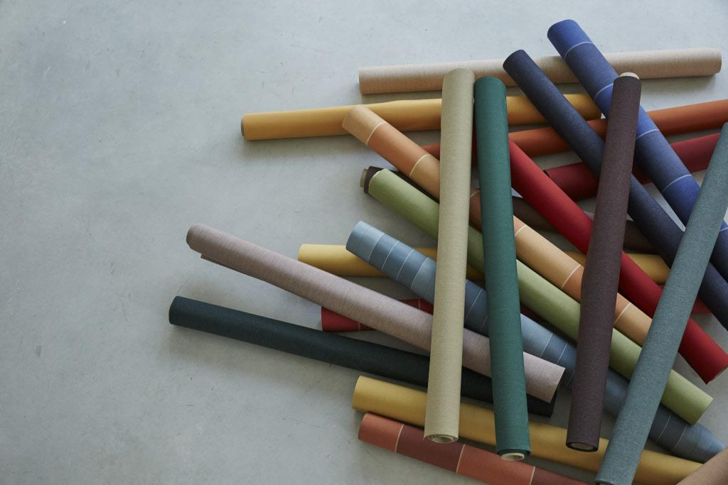 rouleaux de toiles de store colorées