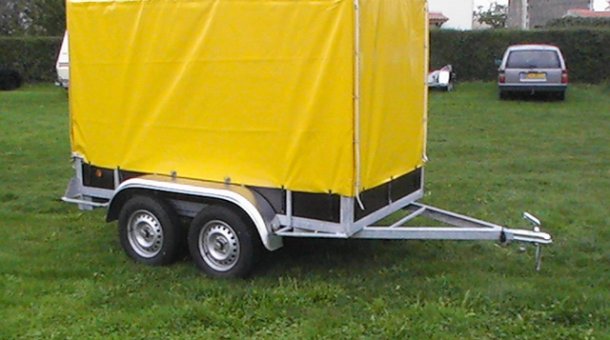 bache de remorque jaune