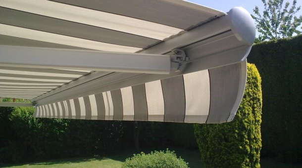 Lambrequin droit rayé